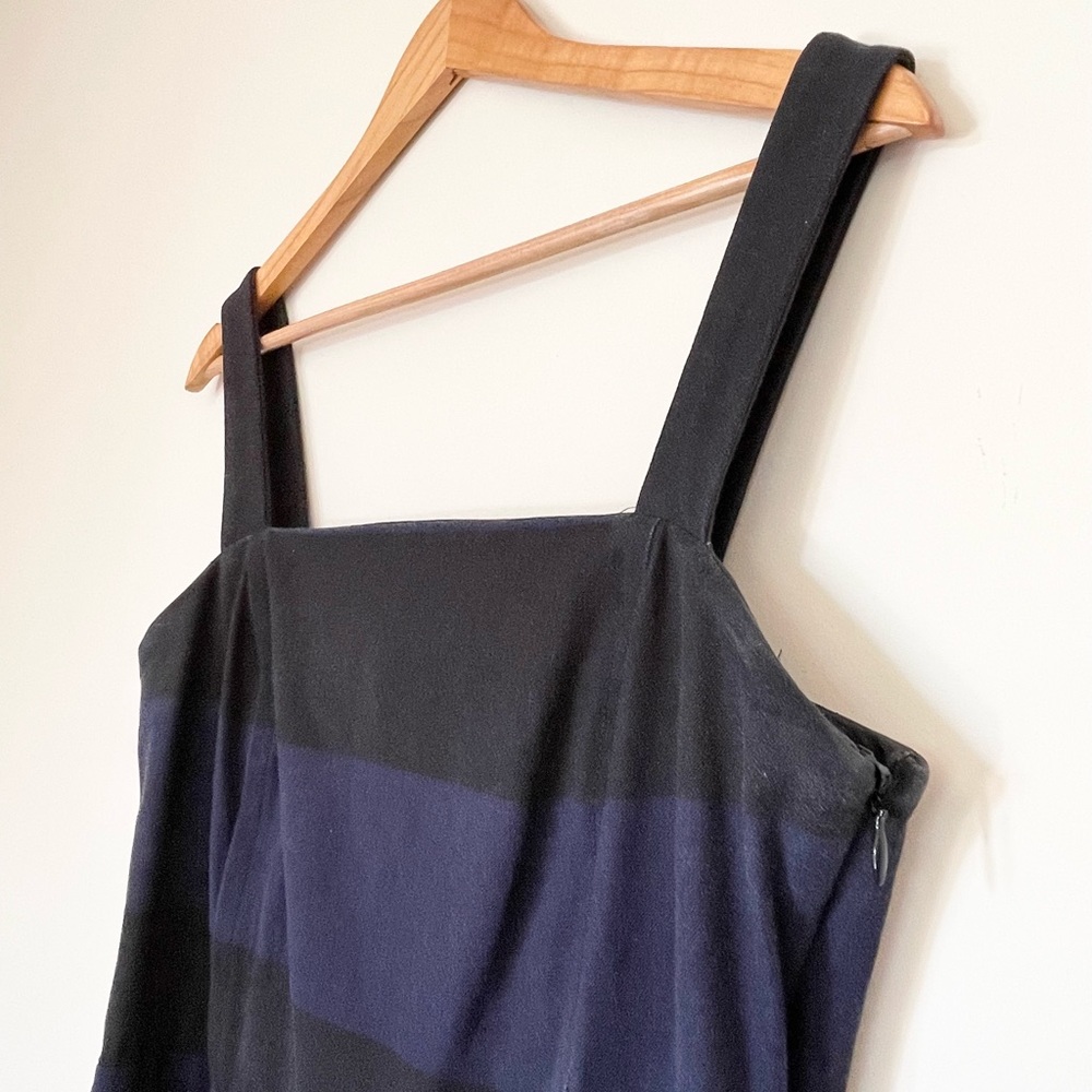 Black and Navy Striped Dress